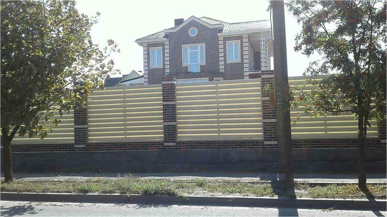 Забор из штакетника 115м фото2 в Полевском