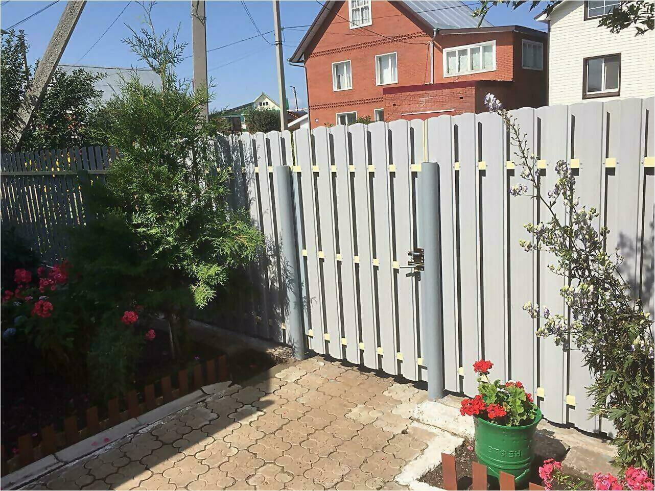 Забор из штакетника 65м фото4 в Полевском