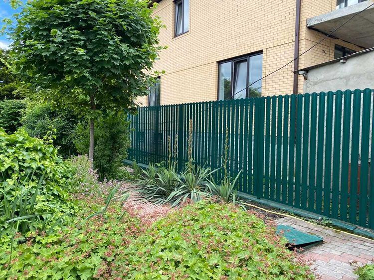 Забор из штакетника 60м Зеленый Мох фото1 в Полевском