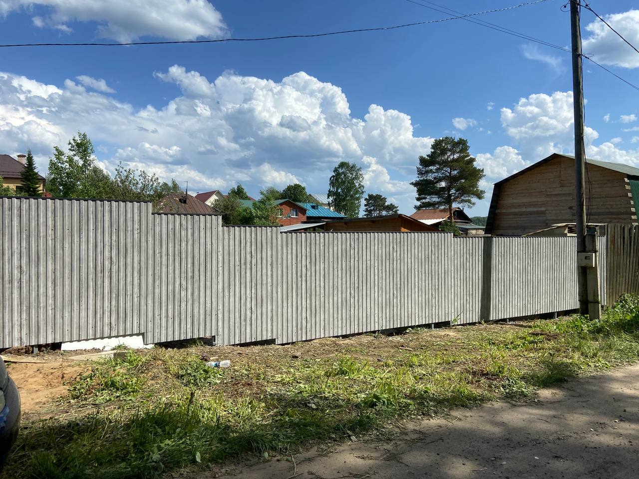 Забор из профнастила НС-10 42м Светлая Береза SteelArt фото 8 в Полевском